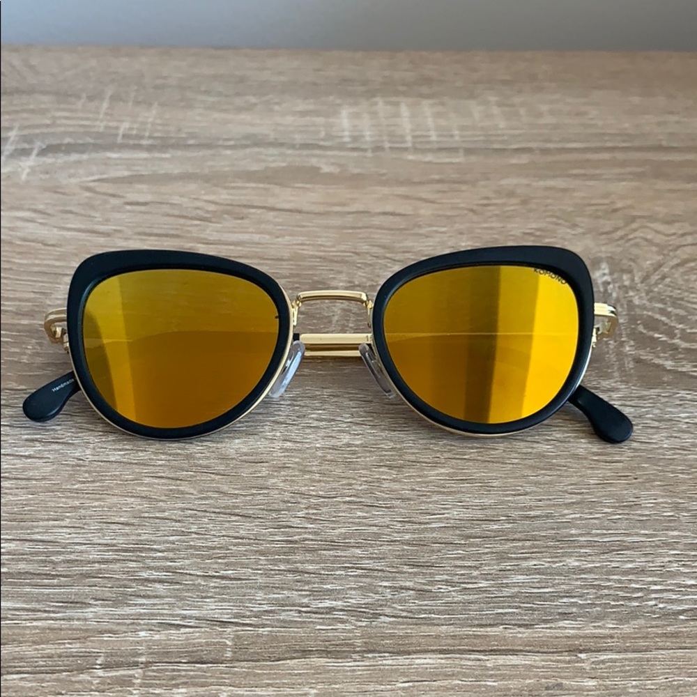 Komono black and gold sunglasses